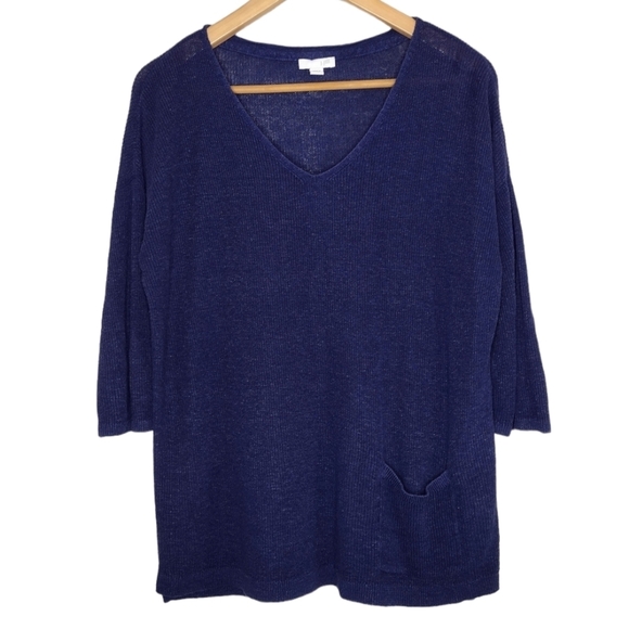 J. Jill Sweaters - J. Jill Linen Blend Knit Lagenlook Women's V-Neck Sweater